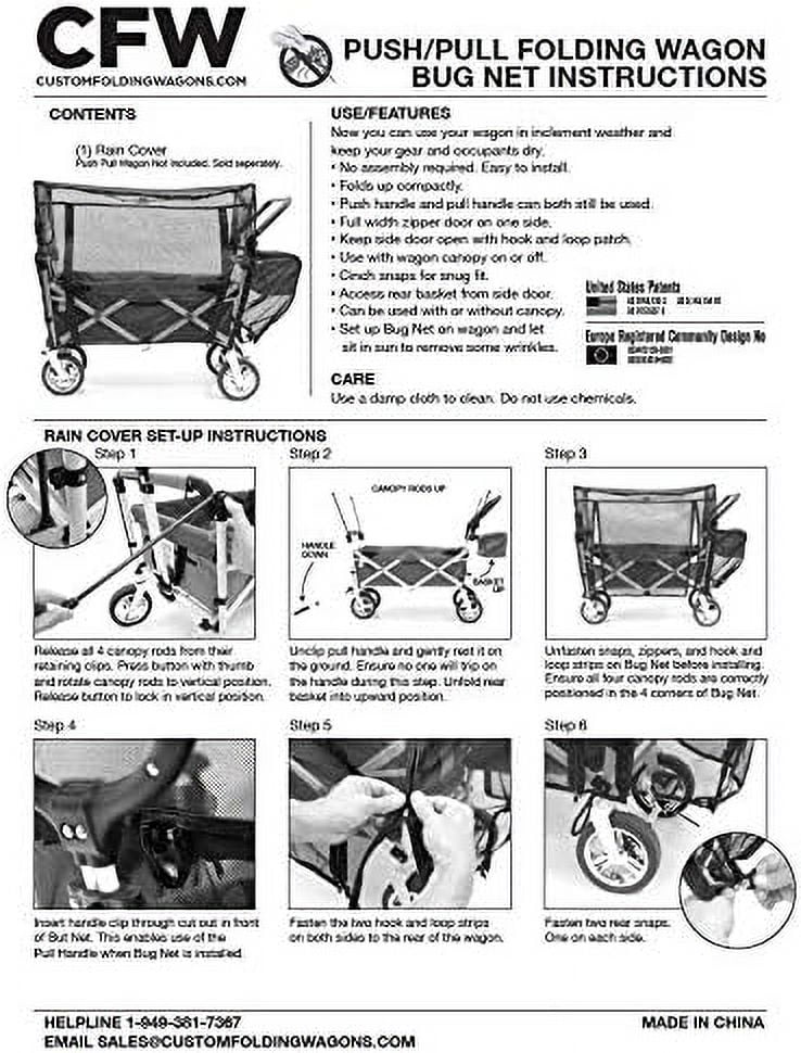 Creative Outdoor Push Pull Wagon Bug Net Cover Mosquito Net for Stroller