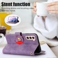 thumbnail image 5 of Phone Case for Samsung Galaxy S21 Plus S21+ 5G Wallet Cover With Tempered Glass Screen Protector and Flip Zipper Credit Card Holder Slot Stand Cell S21+5G S21plus 21S + S 21 21+ G5 Women Men Purple, 5 of 7