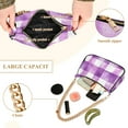 thumbnail image 2 of FORMRS Womens Shoulder Bag with Chain Strap Clutch Purse Cute Tote Handbag, Purple and White Pattern, 2 of 7