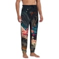 thumbnail image 4 of Kdxio Abstract Peacock Painting Pattern Joggers,Sweatpants for Men with Pockets-Medium, 4 of 5
