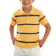 thumbnail image 1 of Odeerbi Camisas de Golf de Chicos Botón de Solapa A Rayas Camisas de Tenis de Manga Corta Uniforme Escolar, 1 of 5