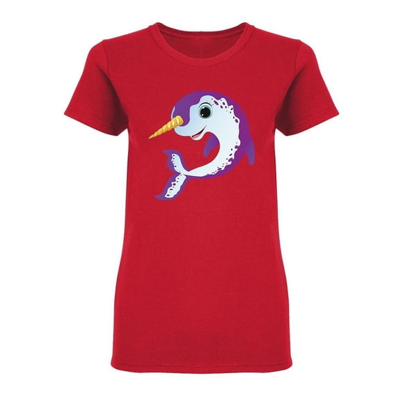 Purple Narwhal Shaped Tee Women's -Image by Shutterstock