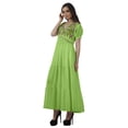 thumbnail image 2 of Moomaya Solid Tiered Embroidered Plus Size Maxi Dresses Women Casual Maxi Gown, 2 of 6