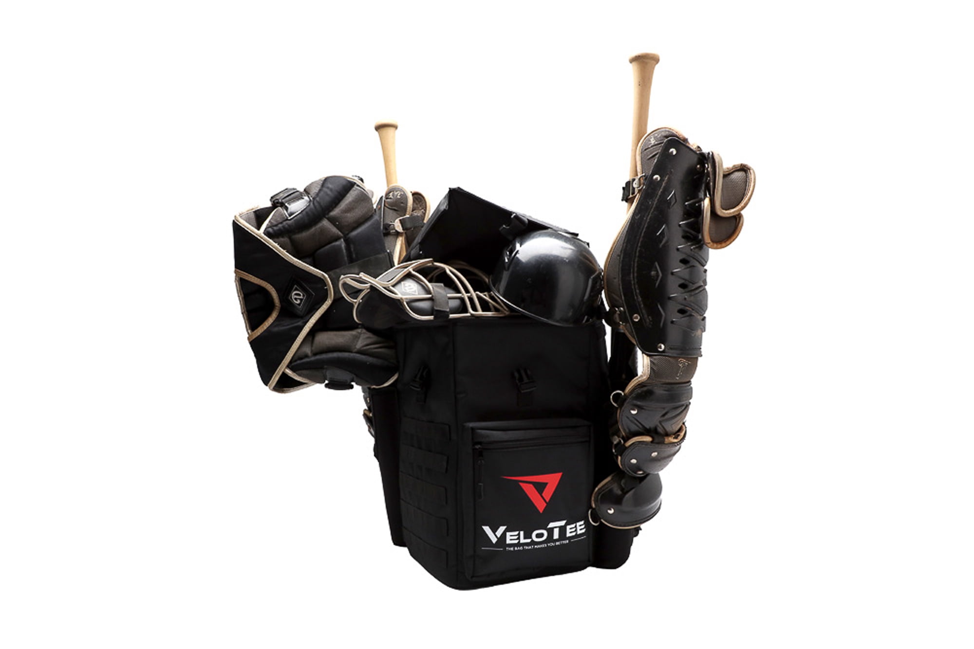 VeloTee Baseball & Softball Home Plate Bat Bag Backpack (Comes with Batting Tee)