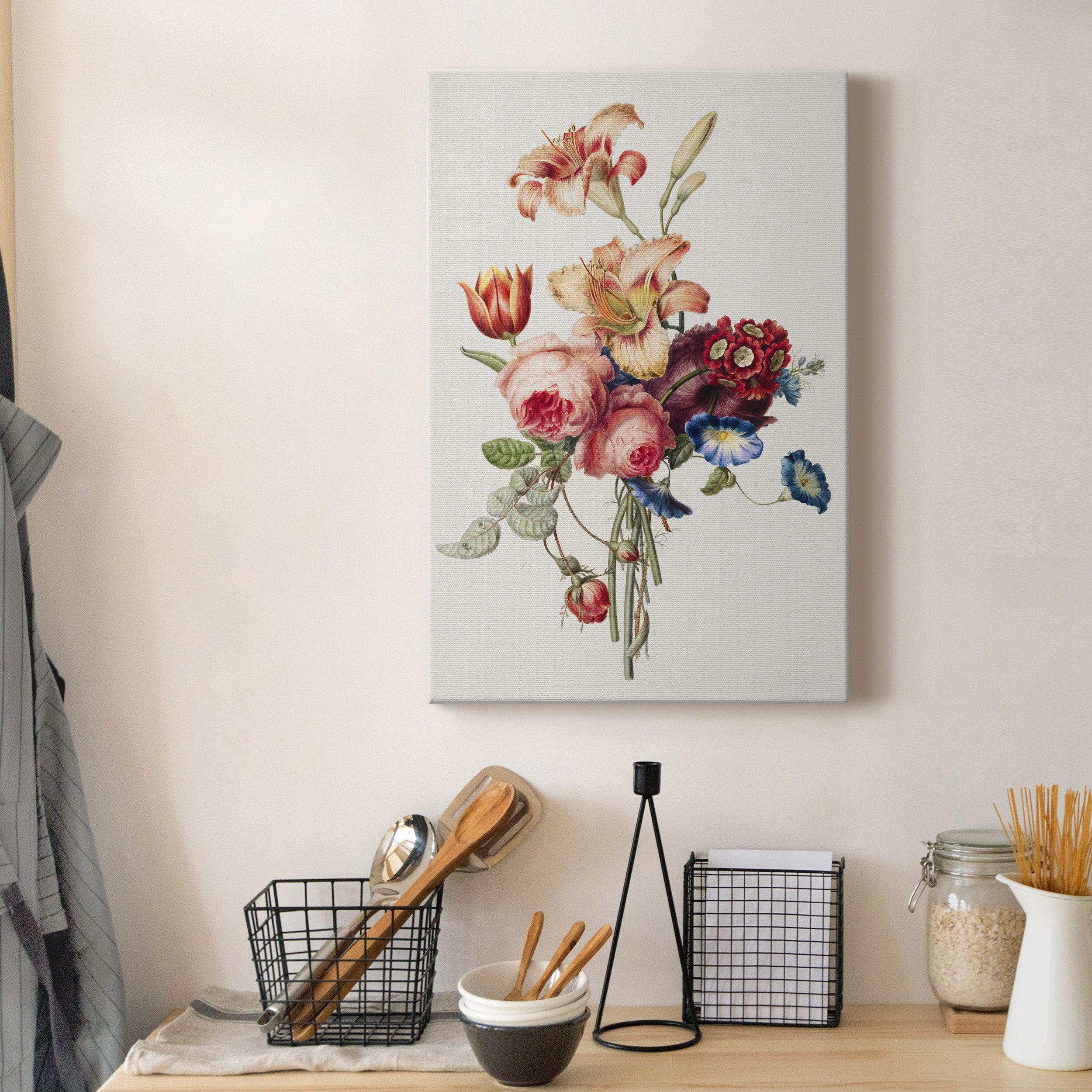 A Bouquet (1820) Premium Gallery Wrapped Canvas - Ready to Hang - 12 x 18