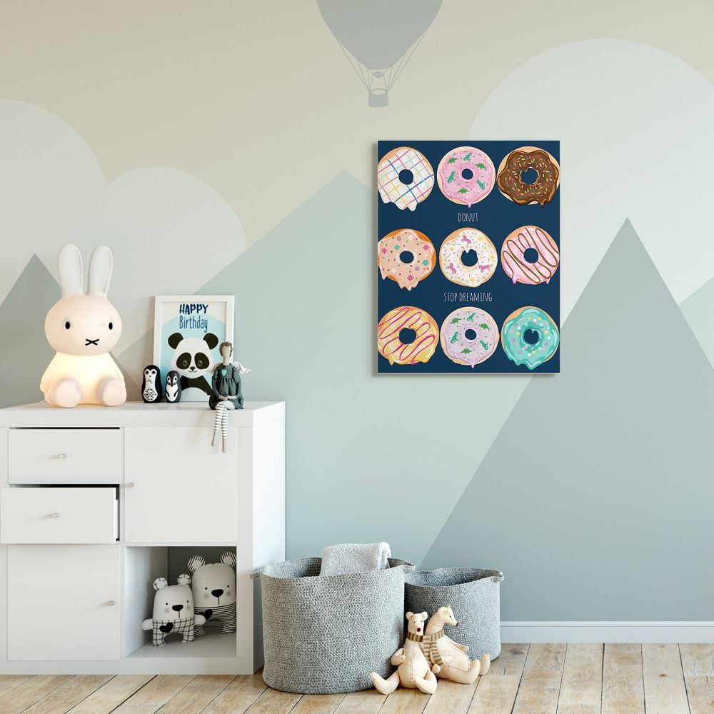 Stupell Industries Donut Stop Dreaming Motivational Dessert Pun Designed by Arrolynn Weiderhold