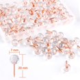 thumbnail image 2 of Push Pins 1/3 Inch Rose Gold Map Tacks 100-Count Large Size Pins Rose Gold Steel Point and Transparent Plastic Round Head, 2 of 6