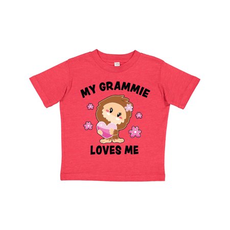 

Inktastic My Grammie Loves Me with Bigfoot Gift Toddler Toddler Girl T-Shirt