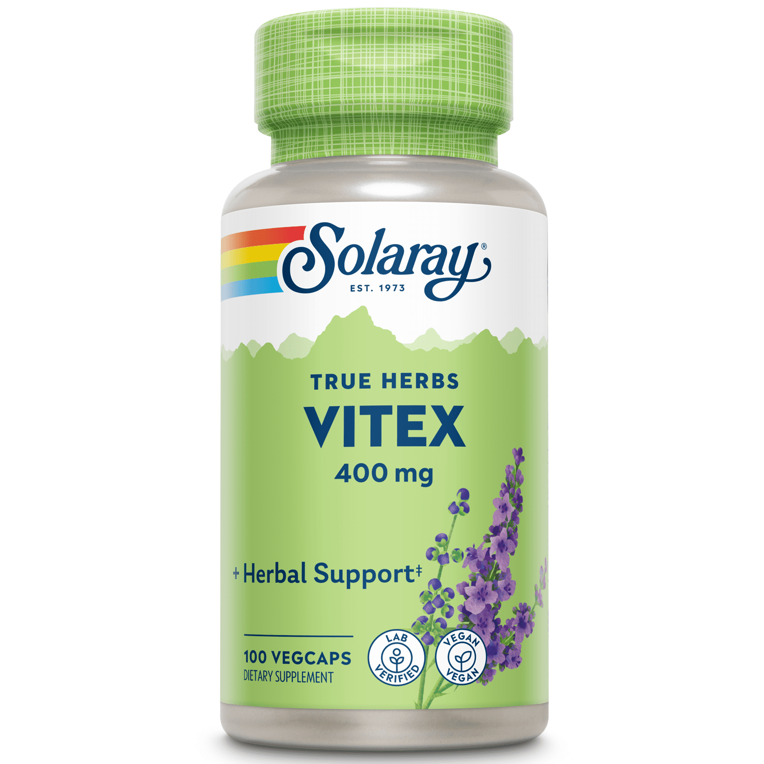 Solaray Vitex Berry 400mg | Womens Healthy Hormone Balance Formula | Menstruation & Menopause Support, 100ct