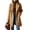 Camel, variant on Women's Winter Notched Collar Plaid Wool Trench Coat Button Down Mid Long Overcoat Outerwear Camel M