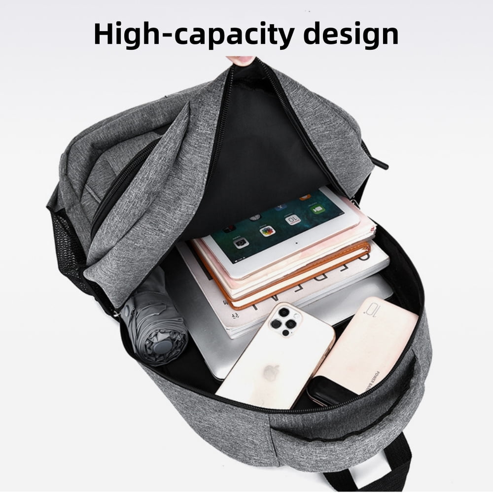 Tyethy Travel Laptop Backpack for Men Women, 15.6 Inch Business Slim Laptops Bag, College School Computer Bag Gifts, Gray