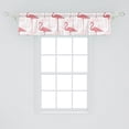 thumbnail image 2 of Tropical Window Valance, Flamingo Drawing Shade and Sketch on Plain Background Tropical Vibes, Curtain Valance for Kitchen Bedroom with Rod Pocket, 54" X 18", Pale Pink and Eggshell, by Ambesonne, 2 of 2