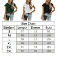 thumbnail image 2 of Askfv Womens Ruffle Short Casual Summer T-Shirts Sleeve Tops Round Neck Tunic Tee Blouse, 2 of 4