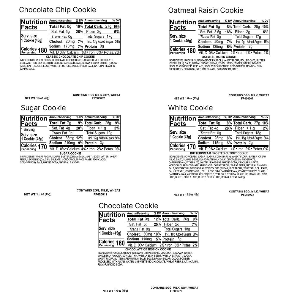 Cheryl's Cookies® Cookie Gift Box w/ 24 Assorted Cookies, Chocolate Chip, Oatmeal Raisin, Chocolate, Sugar & Buttercream Frosted Individually Wrapped, Gourmet, Handmade, Any Occasion, Family, Friends