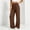 Brown, variant on Njagoc3 Wide Leg Pants for Women Drawstring Elastic Waist Lounge Trousers with Side Pockets Casual Bottoms