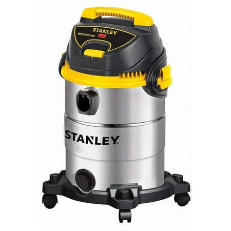 Stanley 4.5 Peak HP 6 Gallon Portable Stainless Steel Wet Dry Vac with Casters