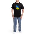 thumbnail image 5 of CafePress - Ukrainian Flag Peace Sign Ukraine Native H Pajamas - Men's Dark Loose Fit Cotton Pajama Set, 5 of 7