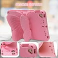 thumbnail image 5 of CoverTrend Case for iPad 6th/5th Generation (9.7 Inch, 2018/2017 Model),iPad Air 2 / 1st Case, iPad Pro 9.7 Case 2016, Cute Butterfly Rotating Stand Lightweight Kids Friendly Shockproof Case, Rose, 5 of 6