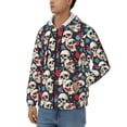 thumbnail image 3 of Naloa rock record Skull artist Men’s Hoodies, Zip up Hoodie, Sweatshirts,Hoodies for Men Sizes S-3XL-Large, 3 of 5