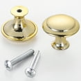 thumbnail image 2 of Lohoms Door Knobs, 2-Piece Stainless Steel Cabinet Pulls, Brushed Nickel Drawer Handles with Screws, Gold, 2 of 11