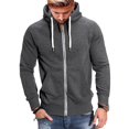 thumbnail image 2 of Vedolay Men Long Sleeve Sweatshir Long Sleeve Casual Loose Pullover Shirt Blouse Dark Gray,XL, 2 of 4
