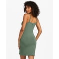 thumbnail image 3 of Billabong Women's Summer Babe Stretchy Rib Knit Sleeveless Bodycon Mini Dress (Large, Army Olive), 3 of 4