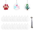 thumbnail image 3 of 20 piezas de adornos navideños acrílicos, llavero DIY en blanco, arte colgante con cordón de agujero, proyectos artesanales para fiesta en casa, Ronda clara BLESIY Acrílico en blanco, 3 of 7