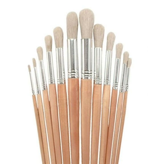 Value Line Bristle Brush Round Set of 12
