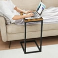 thumbnail image 5 of XF XINFENG C Shaped End Table - Small Side Table Sofa Bedside Table with Adjustable Feet & Sturdy Metal Frame for Living Room, Bedroom（2, Brown), 5 of 7