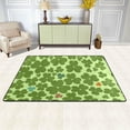 thumbnail image 3 of SKYSONIC Shamrock Saint Patrick Day Area Rug Pad48"x63", 100% Light Weight Polyester Fabric for Living Bedroom, 3 of 6
