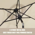 thumbnail image 4 of Autlaycil 7.5 FT Patio Umbrella and Matching Base, Push Button Tilt Market Umbrella, Crank and Sturdy Ribs for Garden, Deck, Backyard, Pool, Beige, 4 of 6