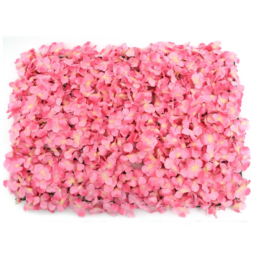 20pcs Artificial Rose Hydrangea Flower Wall Panels Wedding Venue Decor Cream 