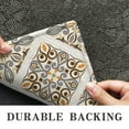 thumbnail image 3 of Bohemian Retro Floral Non-Slip Entryway Door Mat,Boho Indoor Decor Durable Low Plush Door Mat,Washable Welcome Rug for Patio Hallway Home Decor 17x30 Inches, 3 of 3