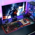 thumbnail image 6 of Black Christmas Card Wireless Charging RGB Gaming Mouse Pad Large Keyboard Mat Rubber Base 13 Light Modes, 6 of 6