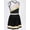 Black, variant on Alvivi Kids Girls Cheer Leader Costume Cheerleading Crop Top with Pleated Skirt Set 6-16