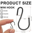thumbnail image 2 of 120Pcs 1-Inch Mini S-Shaped Hook, Small Metal Decorative for Crafts(Black), 2 of 5