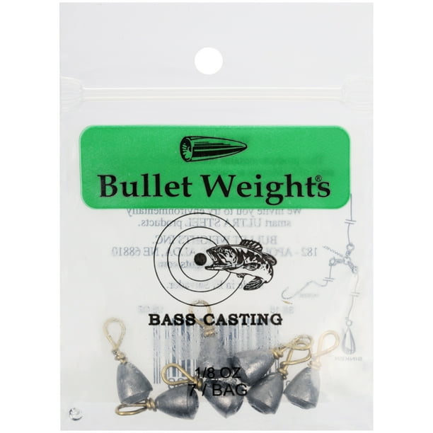 Bullet Weights® SS1824 Lead Bass Casting Size 10, 1/8 oz Fishing