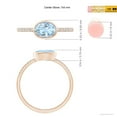 thumbnail image 5 of ANGARA Natural East-West Bezel-Set Oval Aquamarine and Diamond Ring in 14K Rose Gold for Women (Size-7x5mm) | March Birthstone, Birthday, Anniversary, Jewelry Gift for Women | Natural Aquamarine Ring, 5 of 10