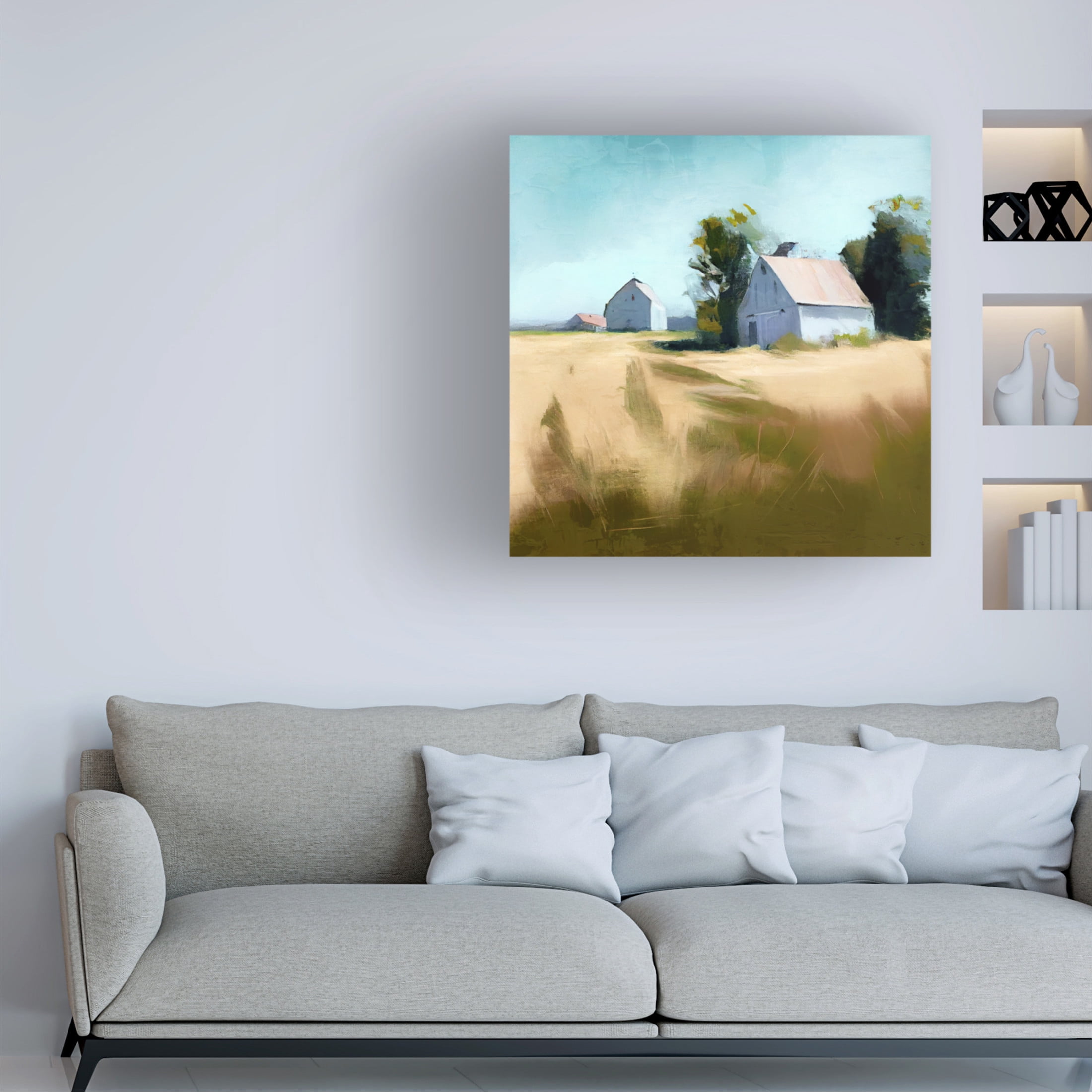 Canvas Wall Art - Sasha 'East Texas' Wall Art for Living Room, Bedroom, or Office Décor by Trademark Fine Art - 35 x 35 Inches
