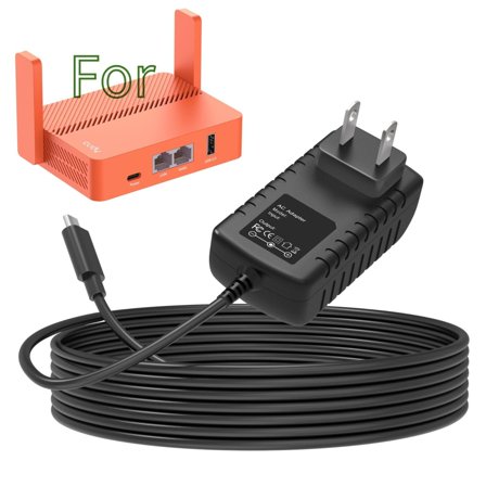 K-MAINS AC Adapter Charger Compatible With Cudy TR1200 AC1200 Wi-Fi Travel Router USB-C Power PSU