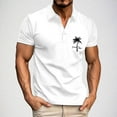 thumbnail image 2 of Camisas para Hombre Casual Negocios de Manga Corta Impreso Atlético con Solapa para el Trabajo Y Deportes Al Aire Libre, 2 of 9