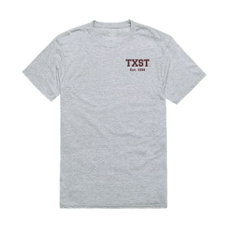 Texas Christian University Athletics - Texas State University Boko the Bobcat Practice Tee T-Shirt Heather Grey Medium