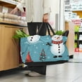 thumbnail image 6 of Snowman Large Capacity, Foldable Reusable Tote Bag - Oxford Cloth Storage Bin, Laundry Bag, Storage Bag, 6 of 7
