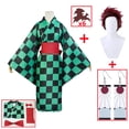 thumbnail image 1 of Disfraz de Anime Demon Slayers Kimetsu No Yaiba, traje de Cosplay, Inosuke, Hashibira, Zenitsu, Tanjirou, Kimono, ropa de Halloween, Temporada 2, 1 of 4