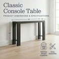 thumbnail image 4 of Alaterre Furniture Classic Solid Wood Console Table - 56 Inch Modern Farmhouse Entryway Table, Black, 4 of 6