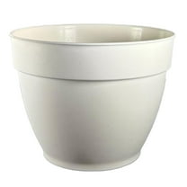 Jacinto Recycled Plastic Planter, 8 inch Opening Diameter, Cream Color