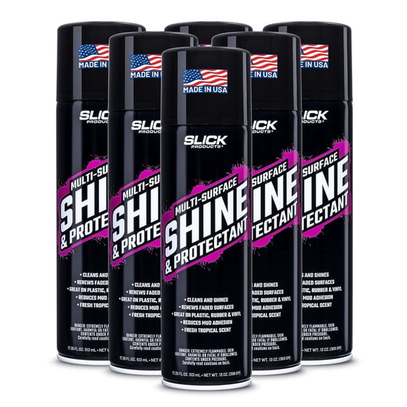 Spray Shine & Protectant Slick Products de alto brillo, 500 ml (x6)