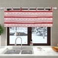 thumbnail image 4 of Short Printed Christmas Curtain Drape Screening Hanging Valance Home Decor Blocking Kitchen Bedroom Door Window Blinds Restaurant 130x40cm, 4 of 10