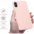 thumbnail image 3 of Liquid Silicone Gel Rubber Full Body Protection Shockproof Case for iPhone Xs/iPhone X，Anti-Scratch&Fingerprint Basic-Cases，Compatible with iPhone X/iPhone Xs 5.8 inch (2018), (Chalk Pink), 3 of 5