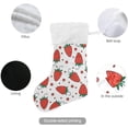 thumbnail image 7 of SKYSONIC Strawberry Christmas Stocking Personalized Large Candy Stocking Hanging Gift Xmas Stockings Decoration for Family Holiday Party Ornaments Decor Fireplace, 7 of 7